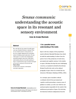 Sensus communis: understanding the acoustic space in ... - Comp s - compos org