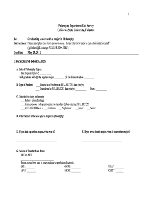 Cpa engagement letter - Philosophy Department Exit Survey - Philosophy at Cal State Fullerton - philosophy fullerton