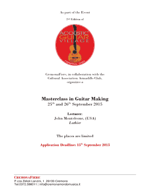 Masterclass in Guitar Making - Cremona Mondomusica - cremonamondomusica