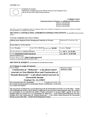 Book template for google docs - 2A.1_Correction announcement of changes or additional information - wroclaw rzgw gov