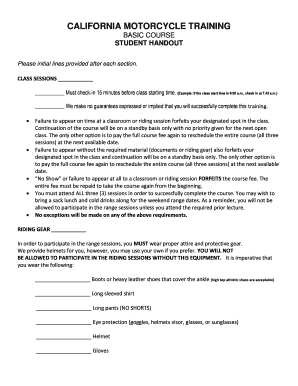 Mt Sac Motorcycle Class Fill Online Printable Fillable Blank Mt Sac Motorcycle Class Fill Online Printable Fillable Blank