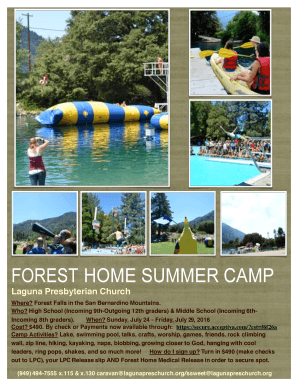 Forest Home 2016 Flyer and Permission Slip (PDF) - Laguna ... - lagunapreschurch