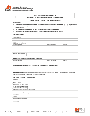 Multiple project tracking template excel download - SOLLICITUD DE SUBVENCI PER A PROJECTES DE CONSERVACI DE - feec