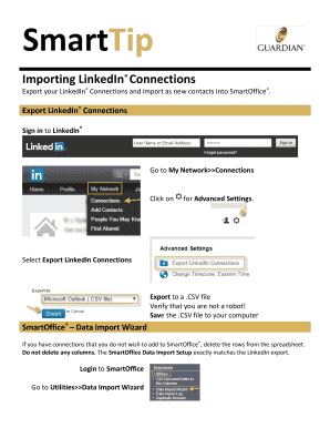 Importing LinkedIn Connections