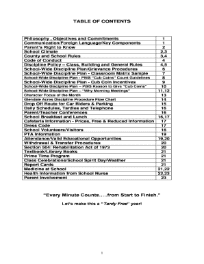 Parent-Student Handbook - Glendale Acres Elementary School - gaes ccs k12 nc