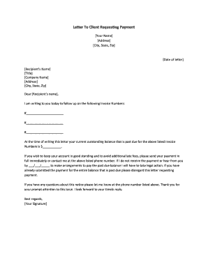 Letter To Client Requesting Payment - Free Links