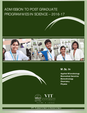 To view the Information Brochure - VIT University