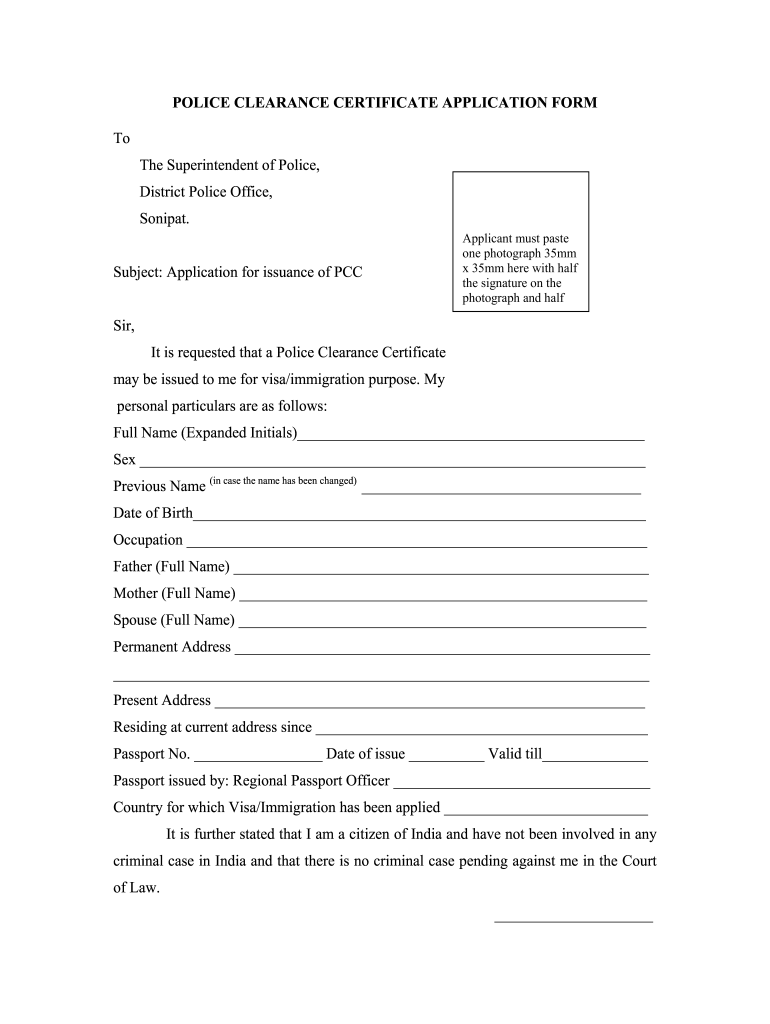 PDF Police Clearance Certificate PDF T l charger Download