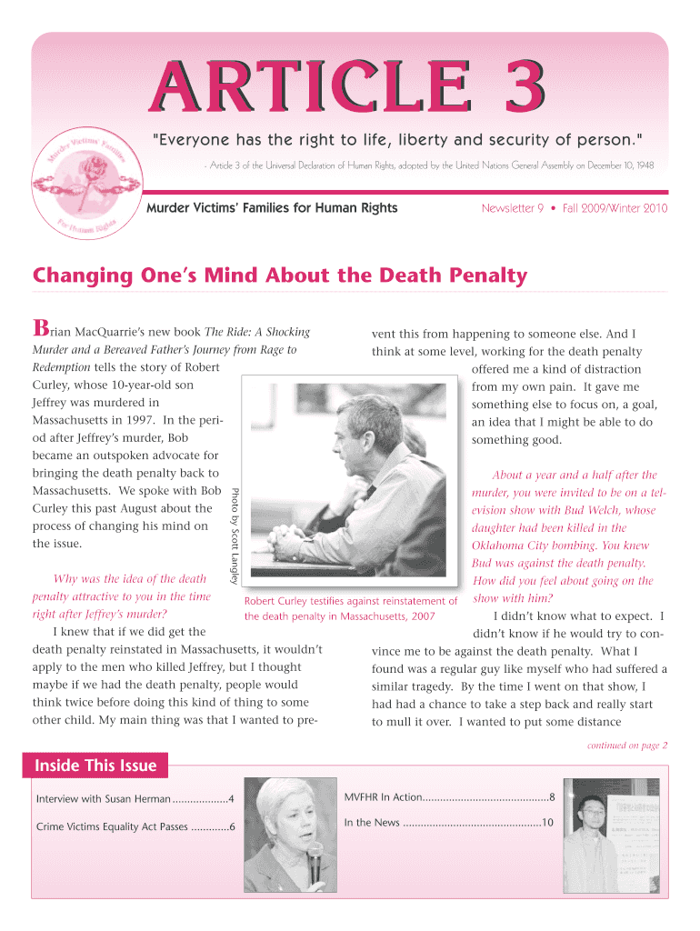 Fillable Online "Everyone has the right to life, liberty and security of person Fax Email Print ...