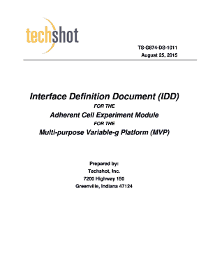 Interface Definition Document IDD - bTechshotb