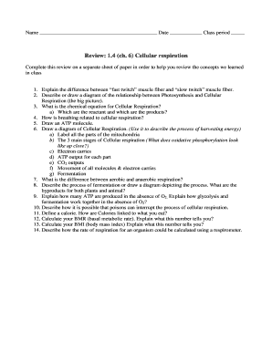 Character witness letters - Review 14 ch 6 Cellular respiration - dvbiologyorg