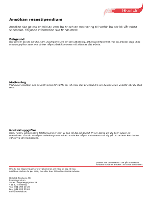 Anskan ska ge oss en bild av vem Du r och en motivering till varfr Du br bli vr nsta