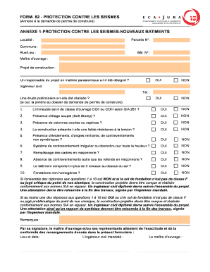 BFORMb b82b - PROTECTION CONTRE LES SEISMES ANNEXE 1 bb