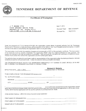 Certificate of Exemption - bjtmoorebborgb