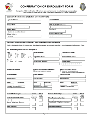 CONFIRMATION OF ENROLMENT FORM - bqofabbqldbbedubau