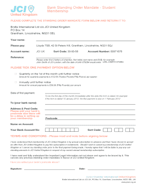 Psychosocial assessment - 2013 Standing Order bForm Studentb - JCI bUKb - jciuk org