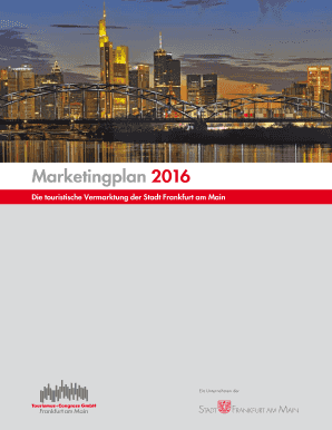 Sample marketing plan pdf for students - Marketingplan 2016 - frankfurt-tourismusde