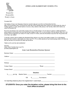 Fillable Online joneslanepta Boosterthon business letterdocx ...
