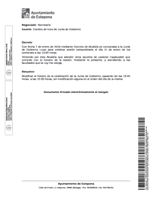 Decree on Change of Meeting Time