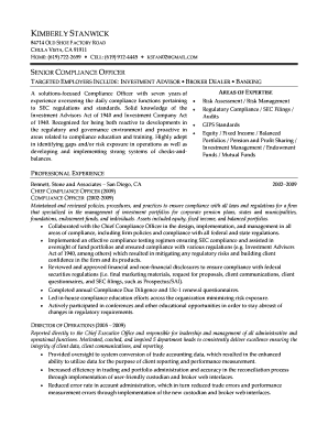 Senior Compliance Officer Resume Sample.doc