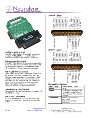 ADPT-HS18-DUAL-PSR User Manual - Neuralynx