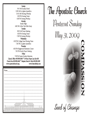 Fillable Online apostolicchurch Sunday - The Apostolic Church - apostolicchurch Fax Email Print ...