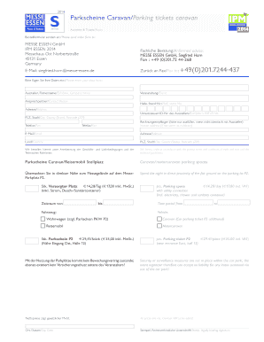 2014 Parkscheine Caravan/Parking tickets caravan Ausweise &amp;amp