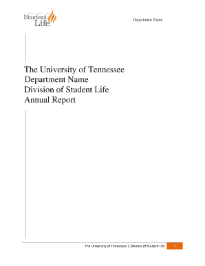 Annual Report Template - Student Life - studentlife utk