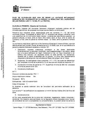 Alaior Industrial Land Sale Agreement