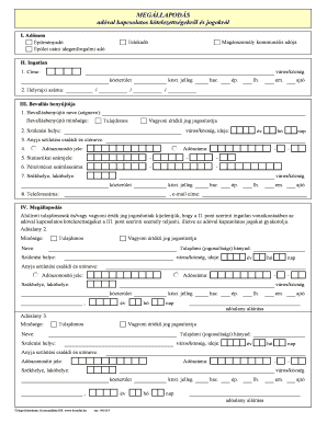 adval kapcsolatos ktelezettsgekrl s jogokrl