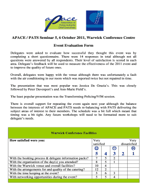 Cba syracuse - Event Evaluation Form - Apace - apace org