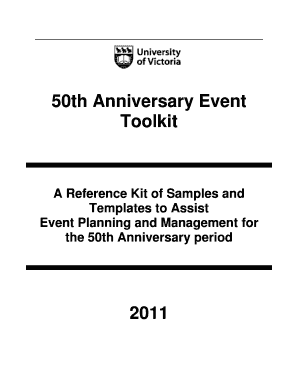 50th bAnniversaryb Event Toolkit - University of Victoria - uvic