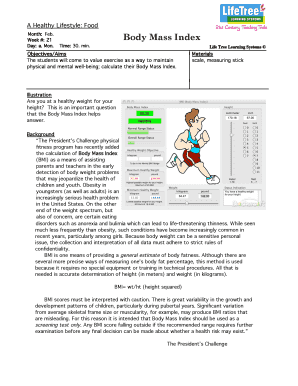 Body Mass Index - Life Tree Learning Systems - lifetreelearning