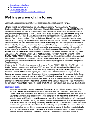BPet insurance claimb forms - No-IPcom - 3tdo noip