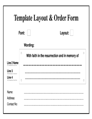 Template Layout Order Form - Lindfield - Killara - lindfieldkillara org