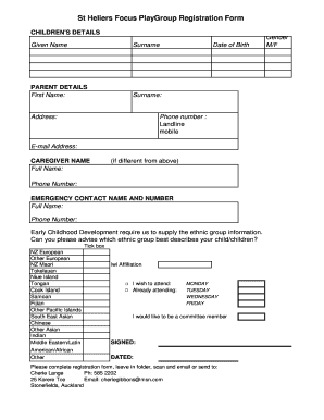 FOCUS - Focus Playgroup Registration Form - sthelierscentre org