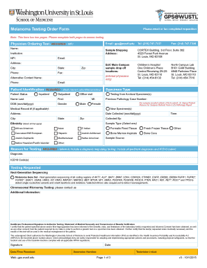 Bonus book pdf - Melanoma Testing Order bFormb - Genomics and Pathology Services