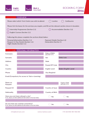 BOOKING FORM 2016 - btwinukbbcomb