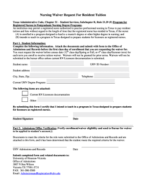 Nursing Waiver Request For Resident Tuition - bsbdcbbuhvbbedub