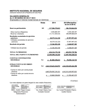 Costa Rica Financial Statements