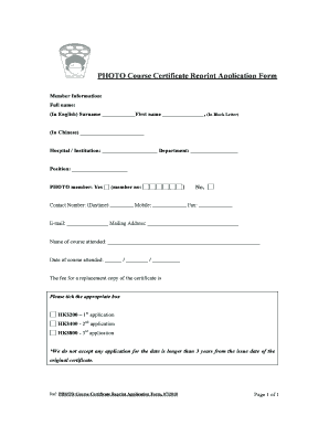 PHOTO Course Certificate Reprint Application Form Version 2 - hkphoto org