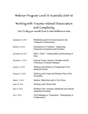 Australian Level III Schedule and Registration Form - Janina Fisher ...