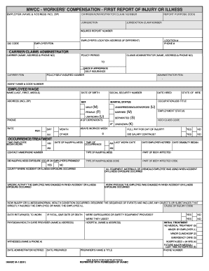 First Report of Injury or Illness - befroibbcomb