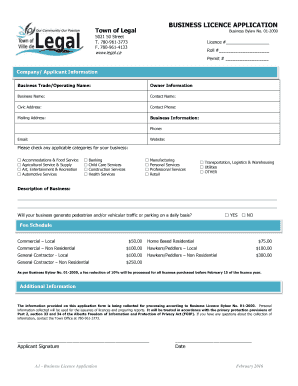 Business Bylaw No - legal