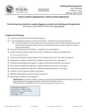 Single Family bResidential Applicationb - Rexburg