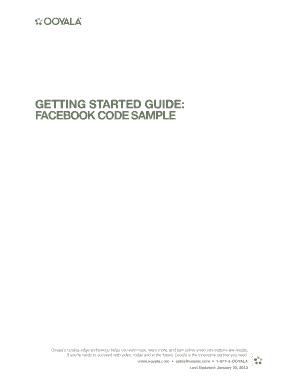 Getting started guide: facebook code sample - Ooyala