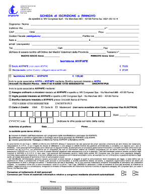 Aivpafe iscrizione/rinnovo annuale (2012) - aivpafe.it
