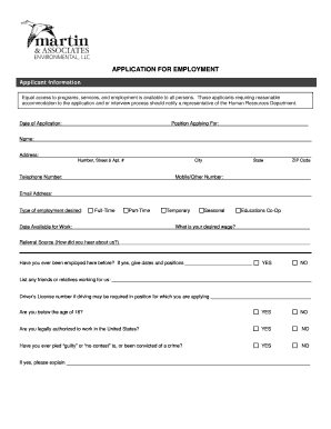 Reading response log pdf - APPLICATION FOR EMPLOYMENT Applicant Information Equal access to programs, services, and employment is available to all persons - martinenvironmental