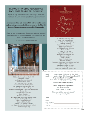Fillable Online File3 Dordt Post Christmas Cd Sales Flyer Pub