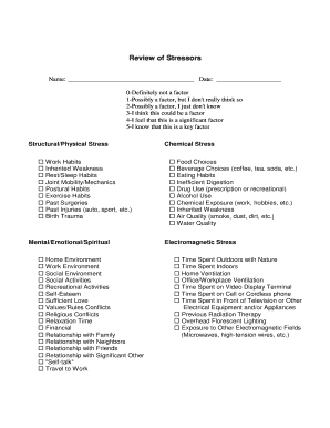 Bank reconciliation statement exercise - Stress Info Dr Juanee Surprise Review of Stressors new - stopfibro